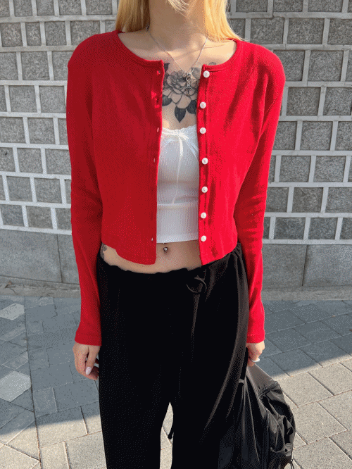 PUNCHING ROUND CARDIGAN (2color)