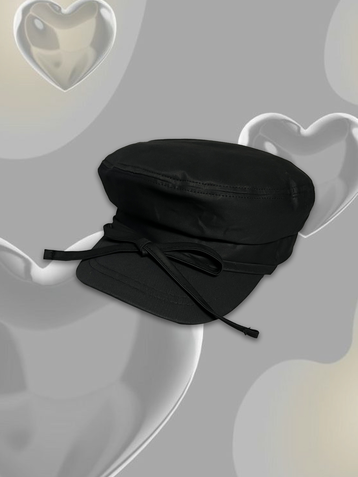 RIBBON BAKER HAT (3color)